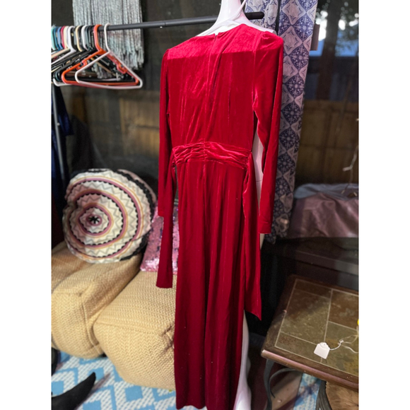Antonio Melani Dresses & Skirts - Women's Antonio Melani Red Velvet Long Sleeve Dress Size 2